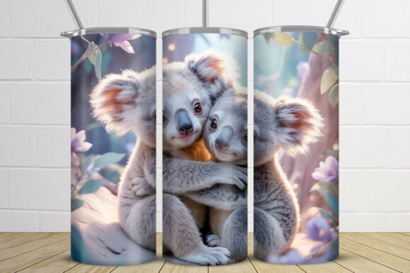 Cute Koala Tumbler Wrap Design: A Sweet Addition to Your Drinkware Collection