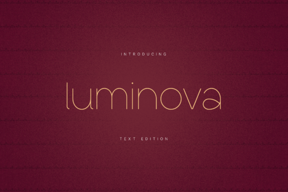 Luminova: A Modern Sans Serif for Sophisticated Design and Branding