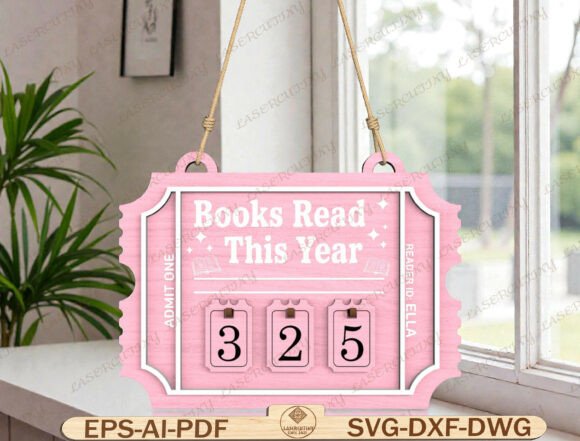 Personalized Reading Tracker Laser Cut