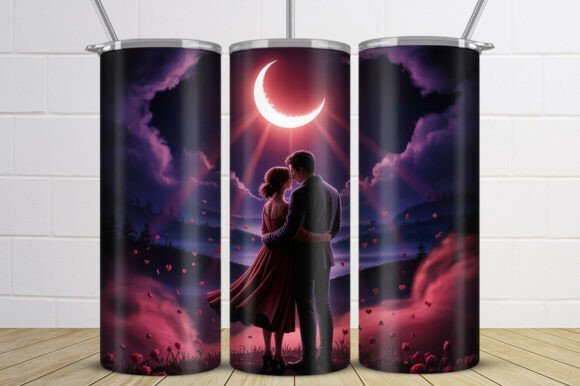 Romantic Moonlight Love Tumbler Wrap