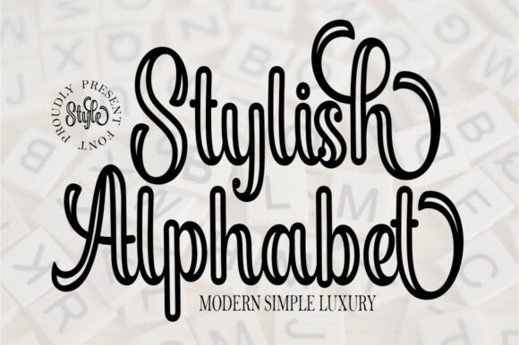 Stylish Alphabet Outline: A Modern Simple Luxury Font for Design Professionals